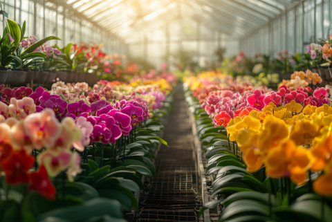 Greenhouse flowers
